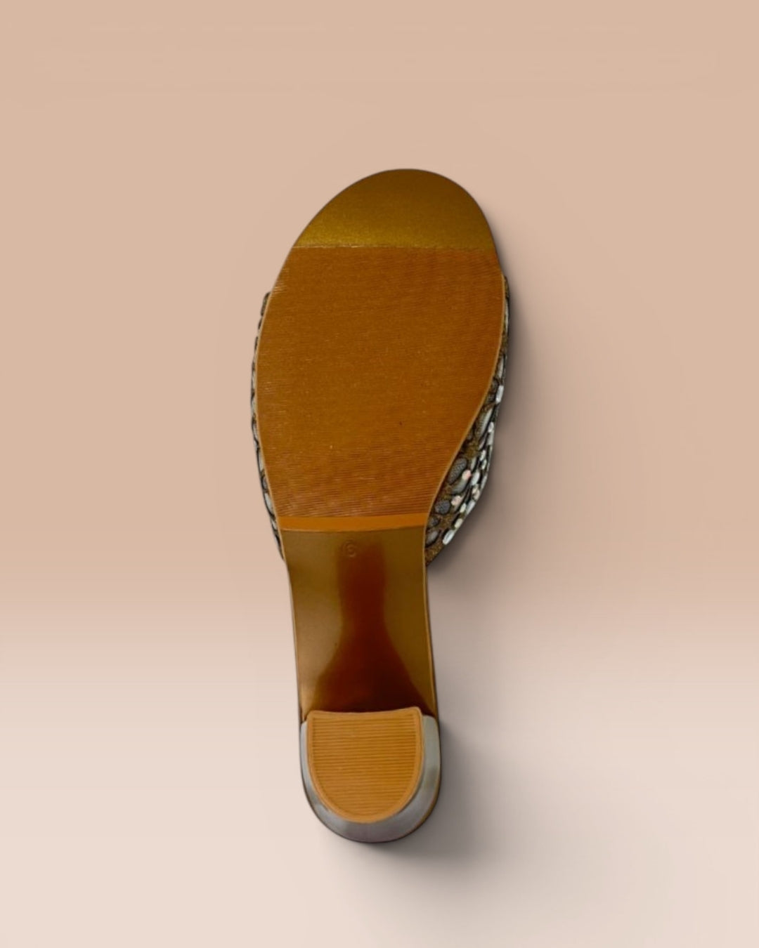 Antique Embellished Block Sandals