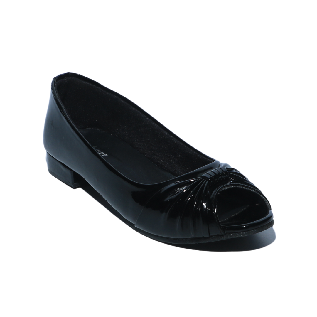 Black Peep a toe Ballerina