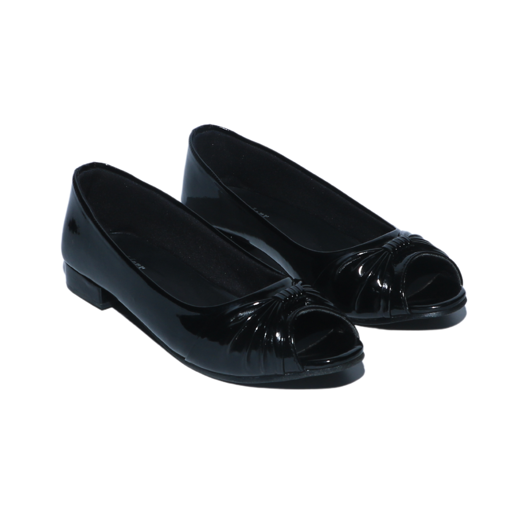 Black Peep a toe Ballerina