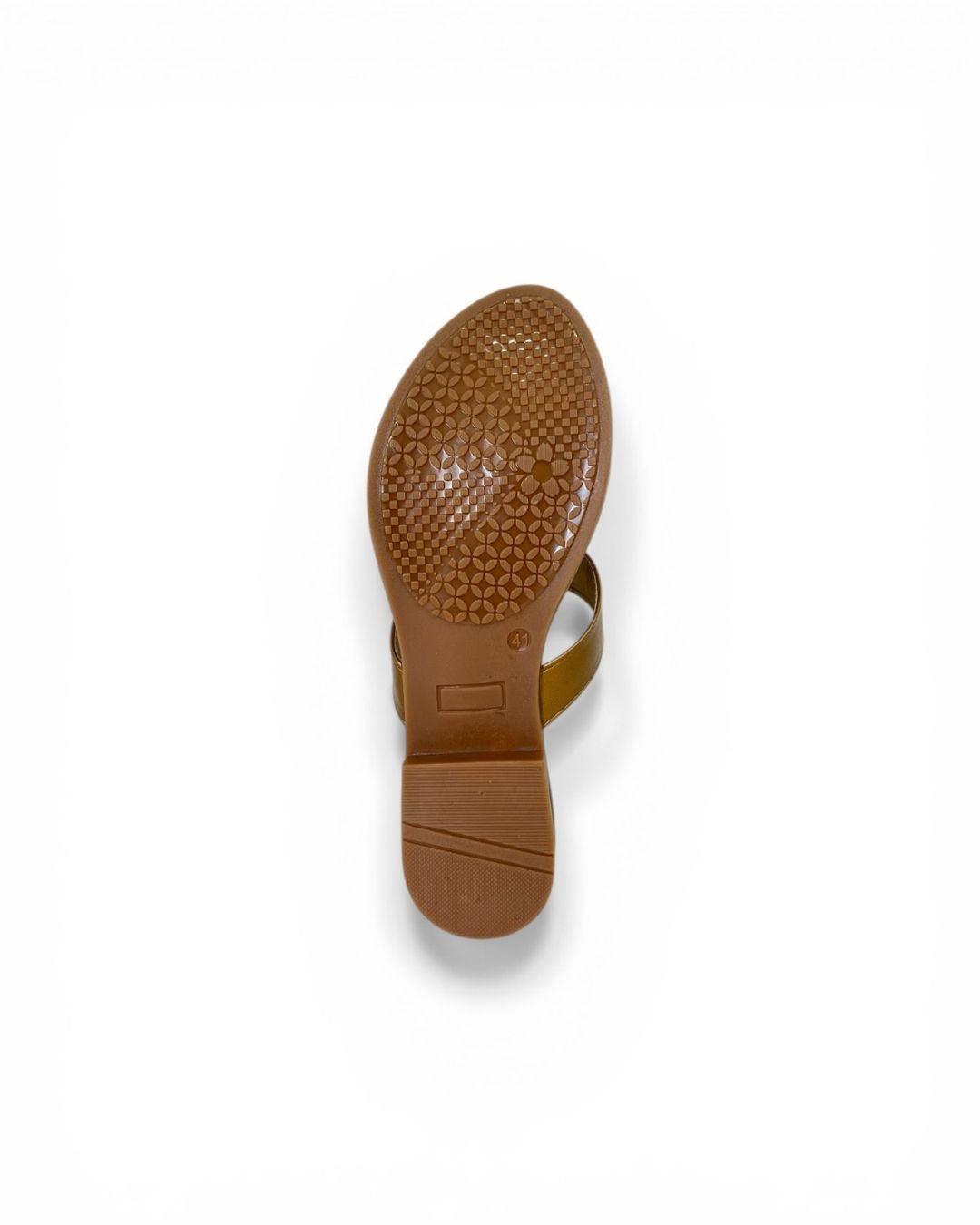 Copper Ethnic Block Sandals