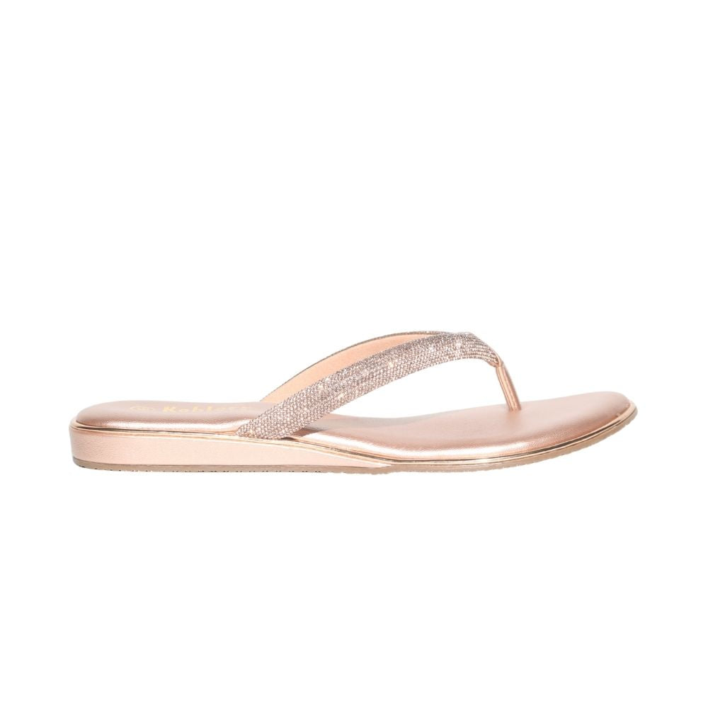 Rose Gold Embellished Flats