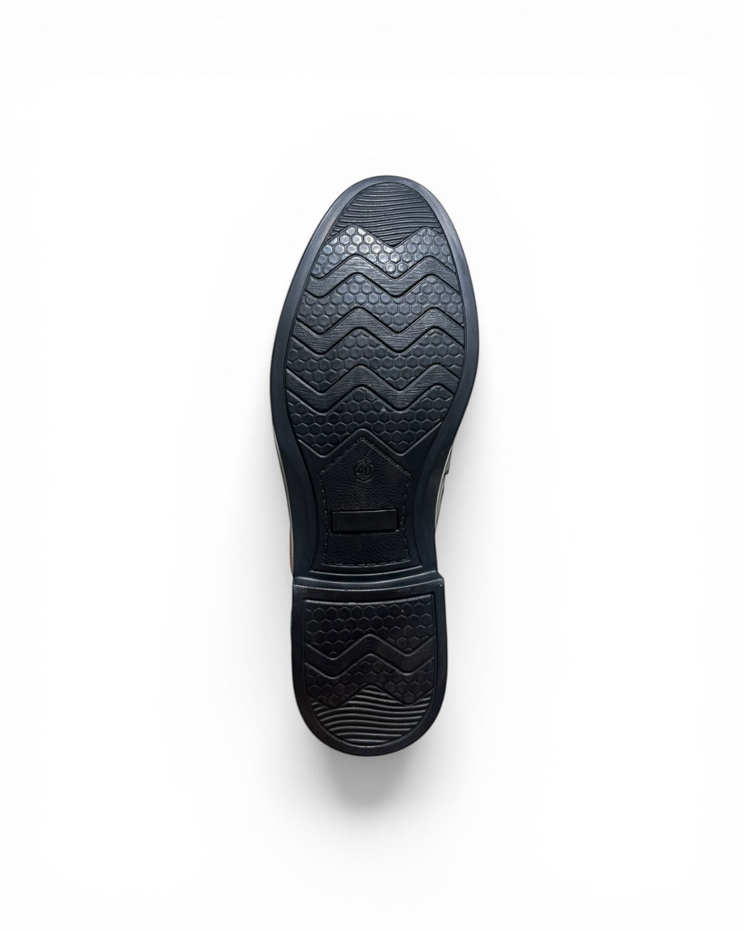 Black Solid Leather Formal Loafers