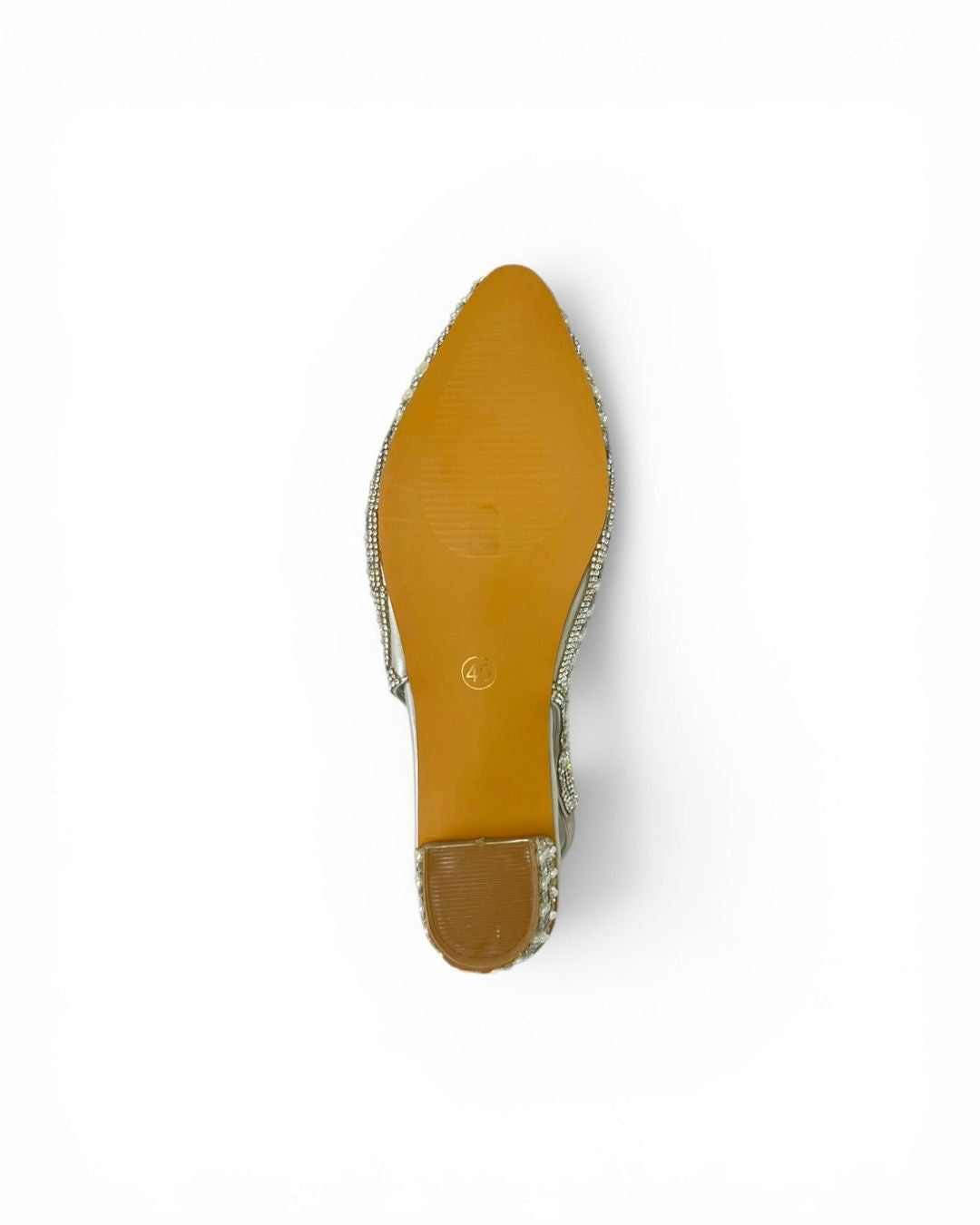 Pearl Embellished Block Mules