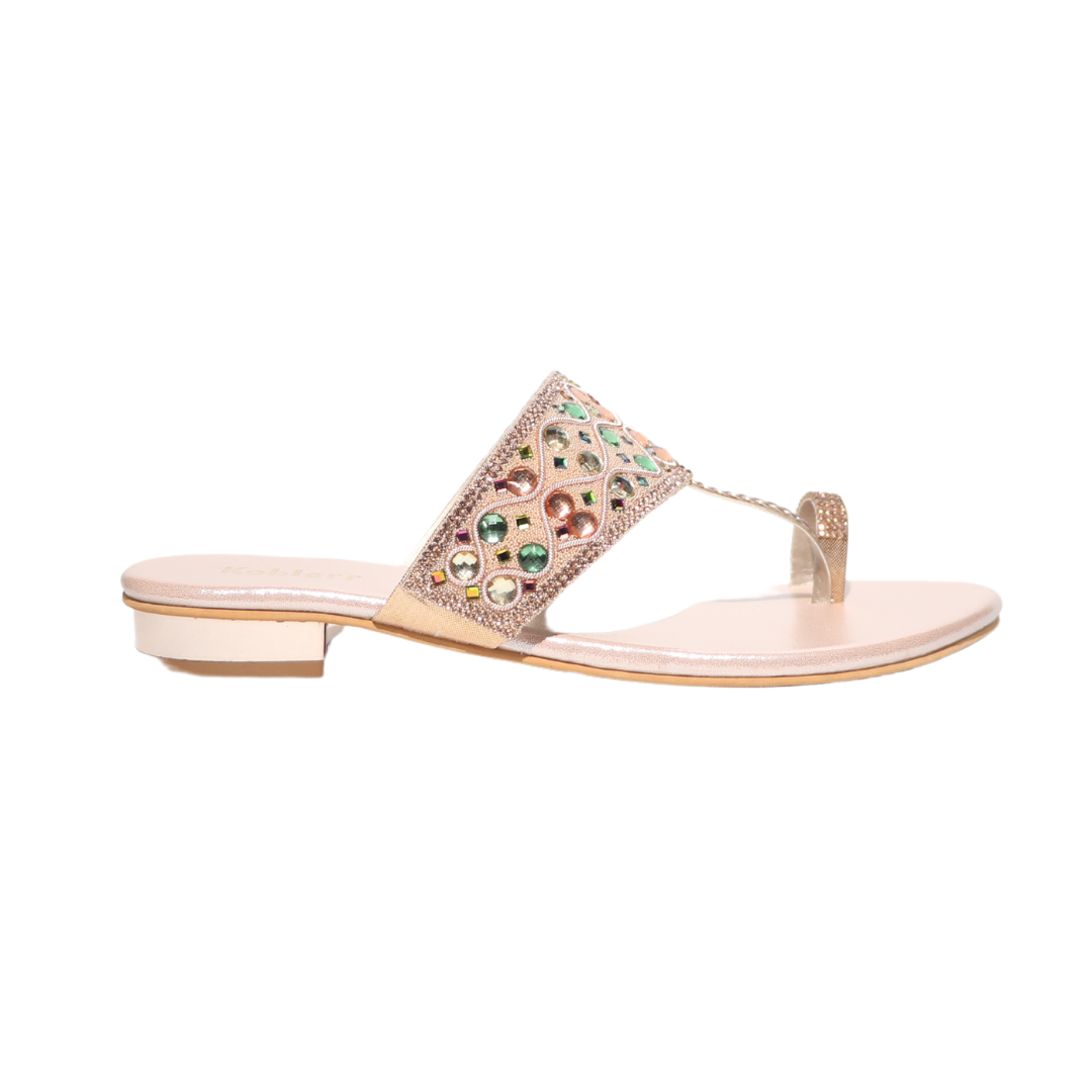 Pink Beaded Sandals