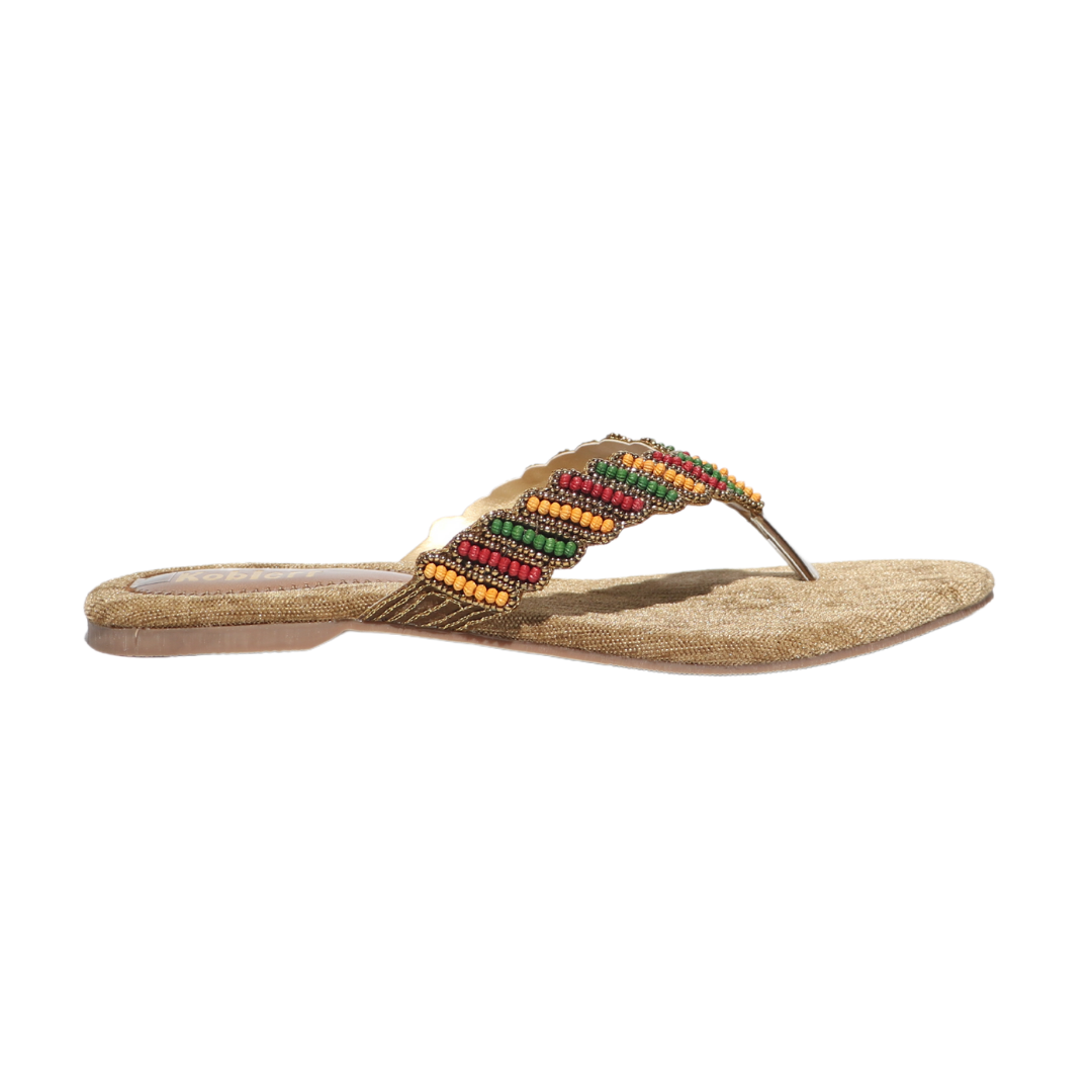 Multi Beaded Ethnic Flats