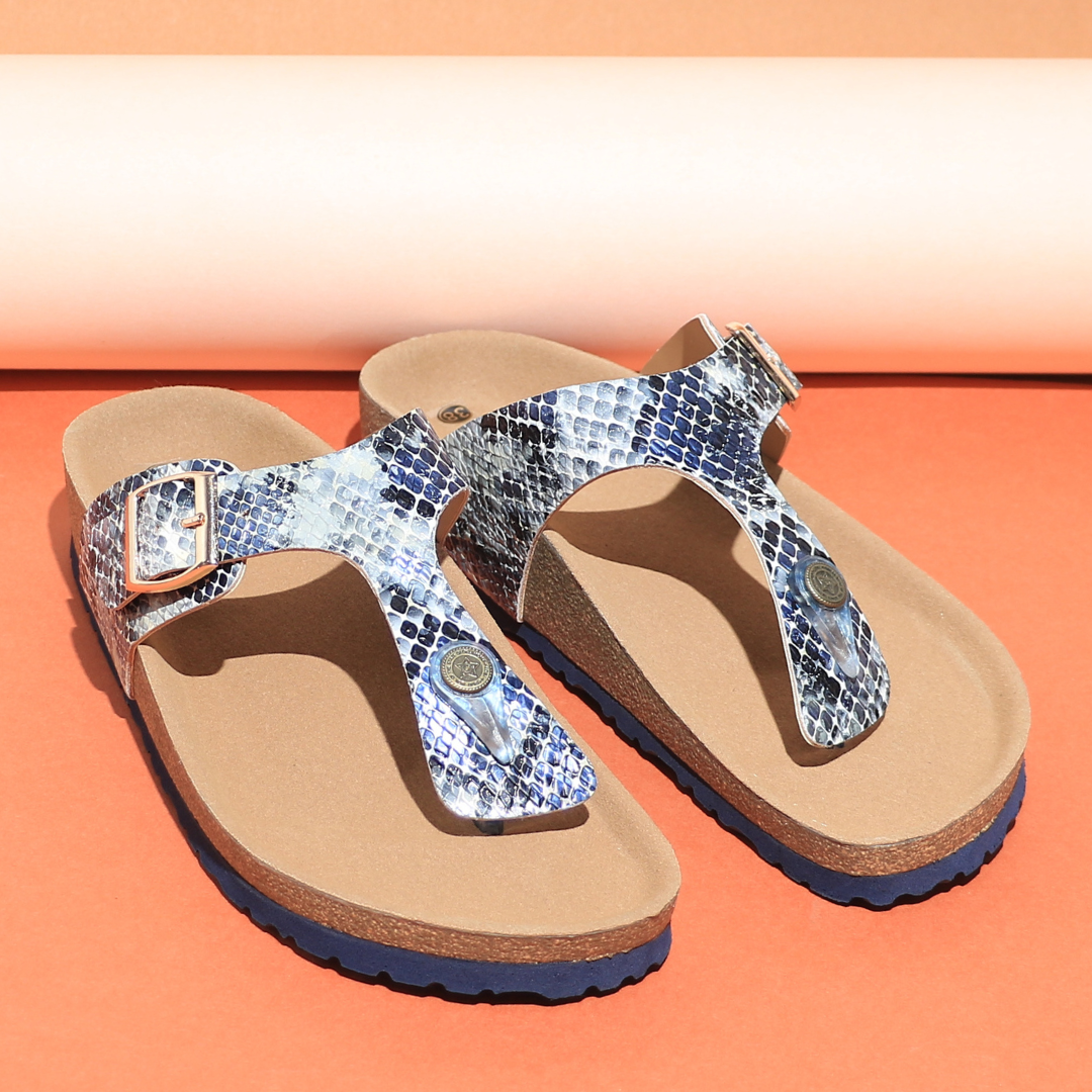 Women’s Textured T-strap in Blue