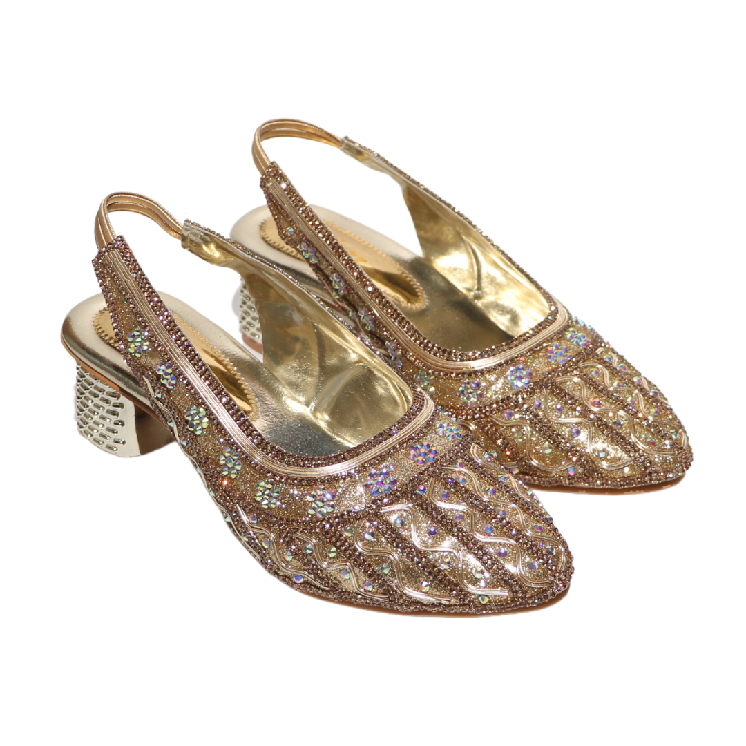 Beaded Slingback Mules