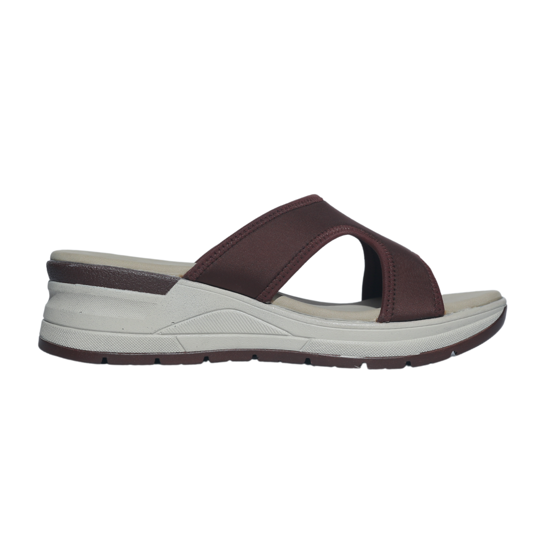 Brown Slide On Wedges