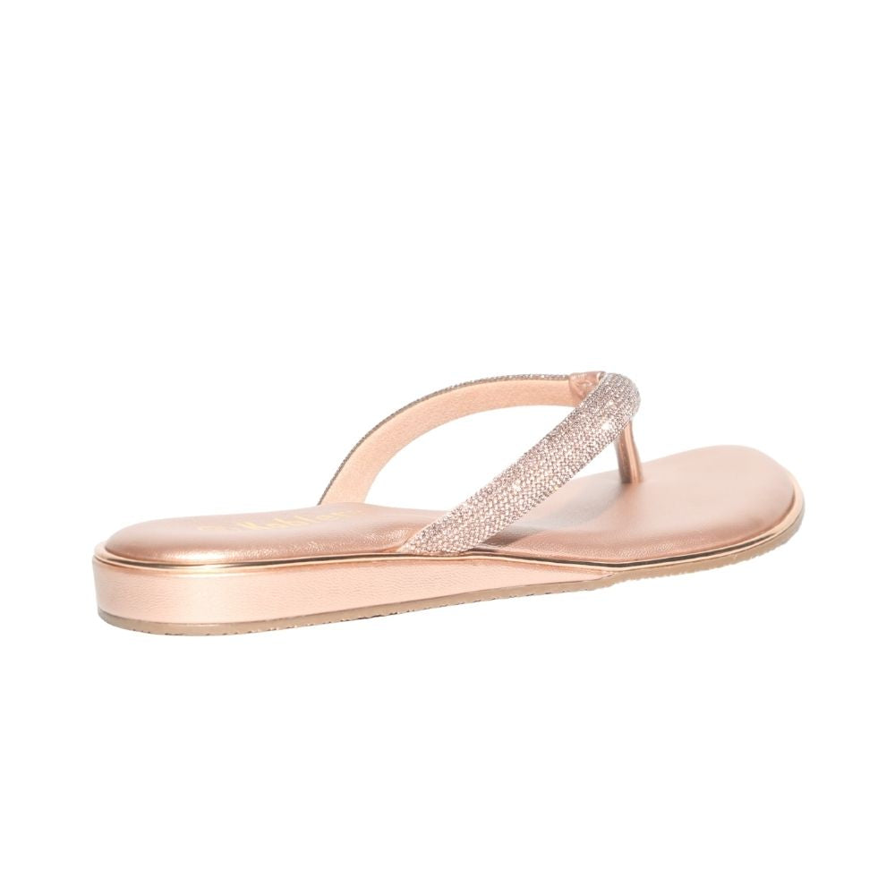 Rose Gold Embellished Flats