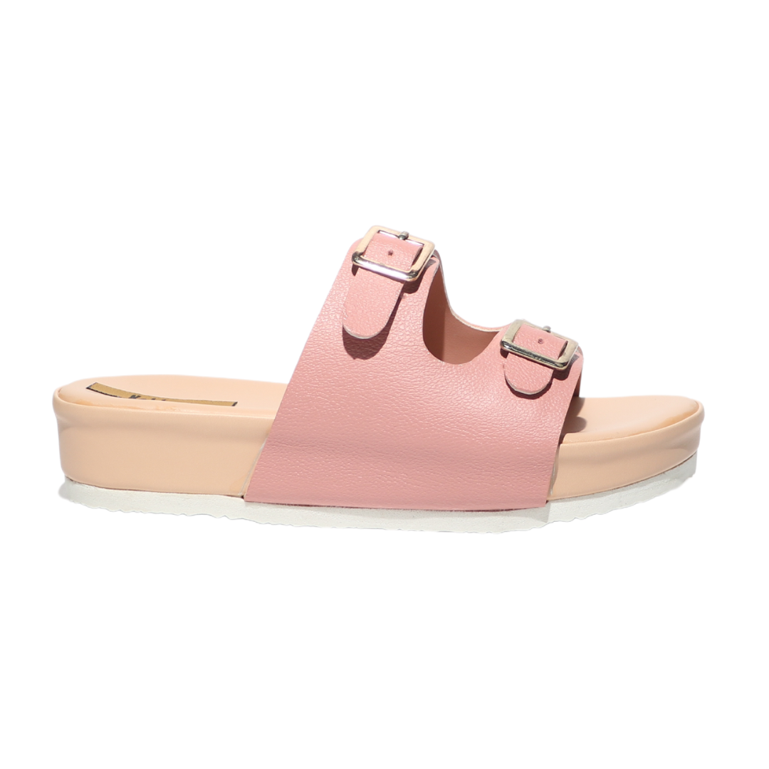 Pink Double Strap Slides