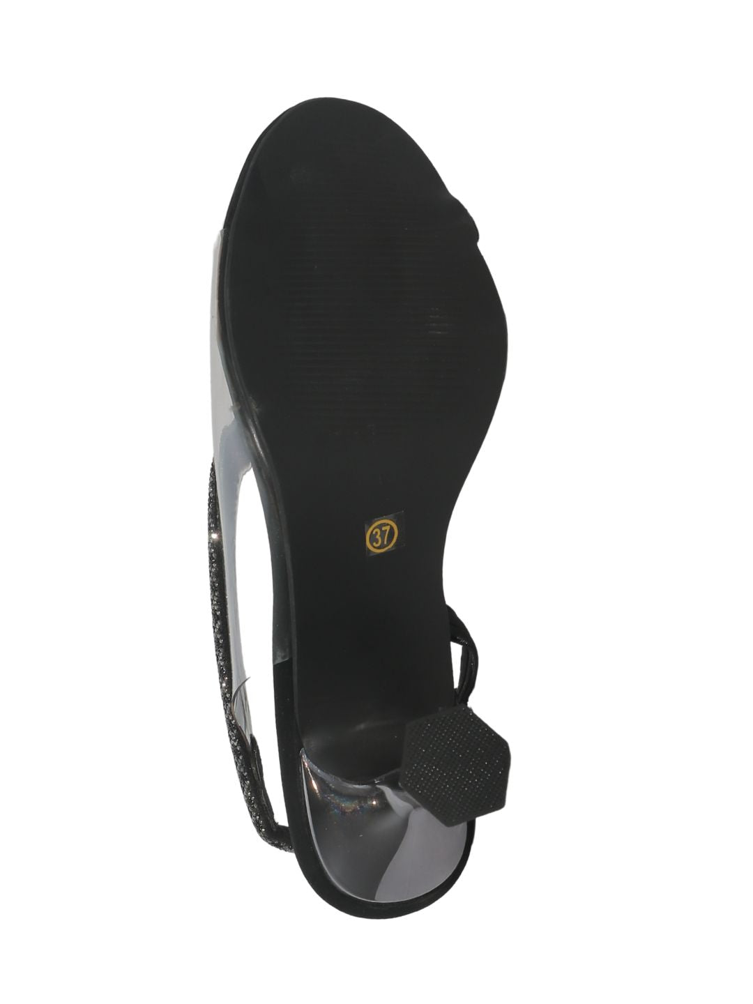 Black Truffle Embellished Heels