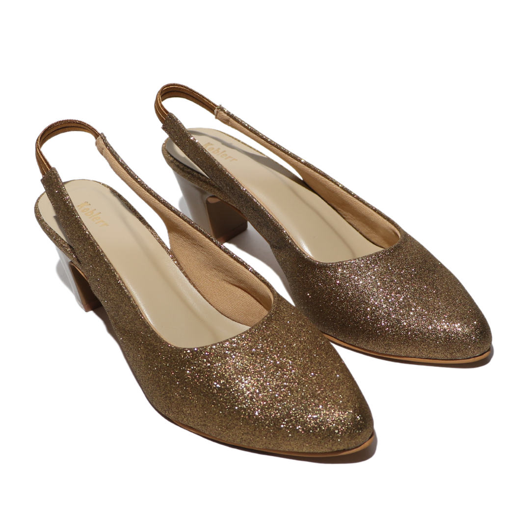 Gold Slingback Ballerina