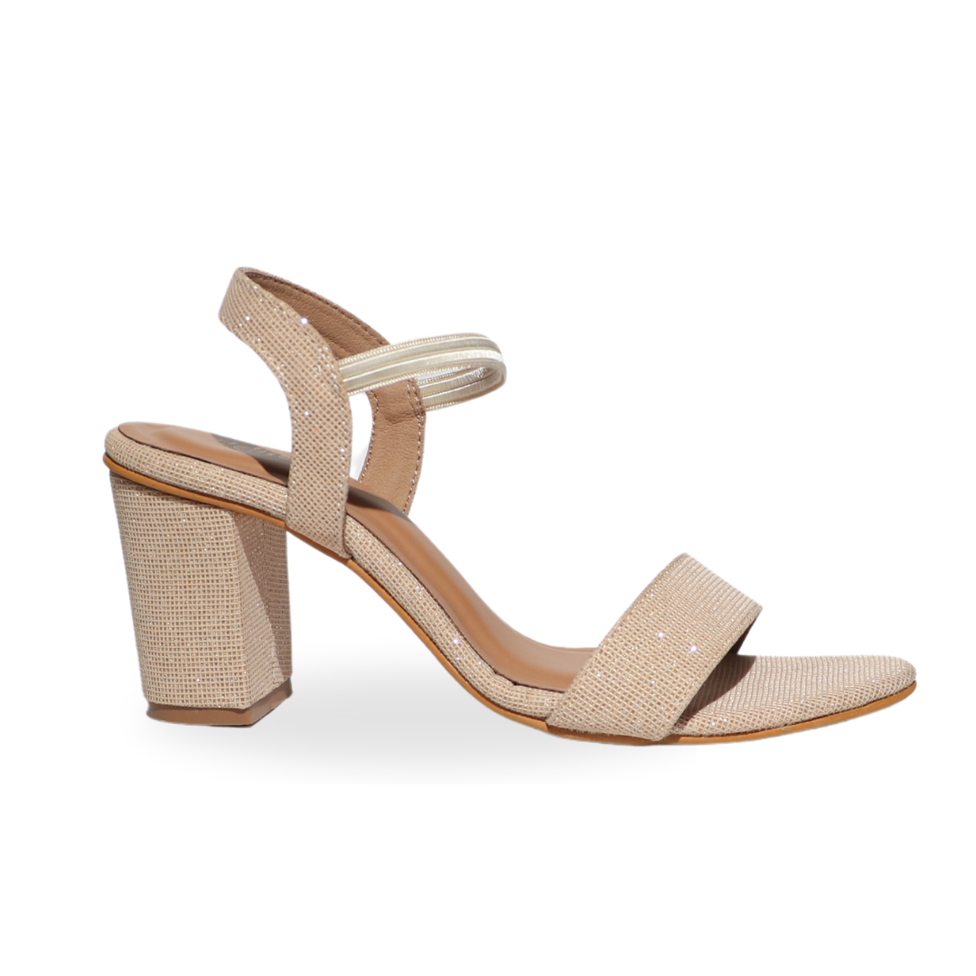 Beige Bling Heels