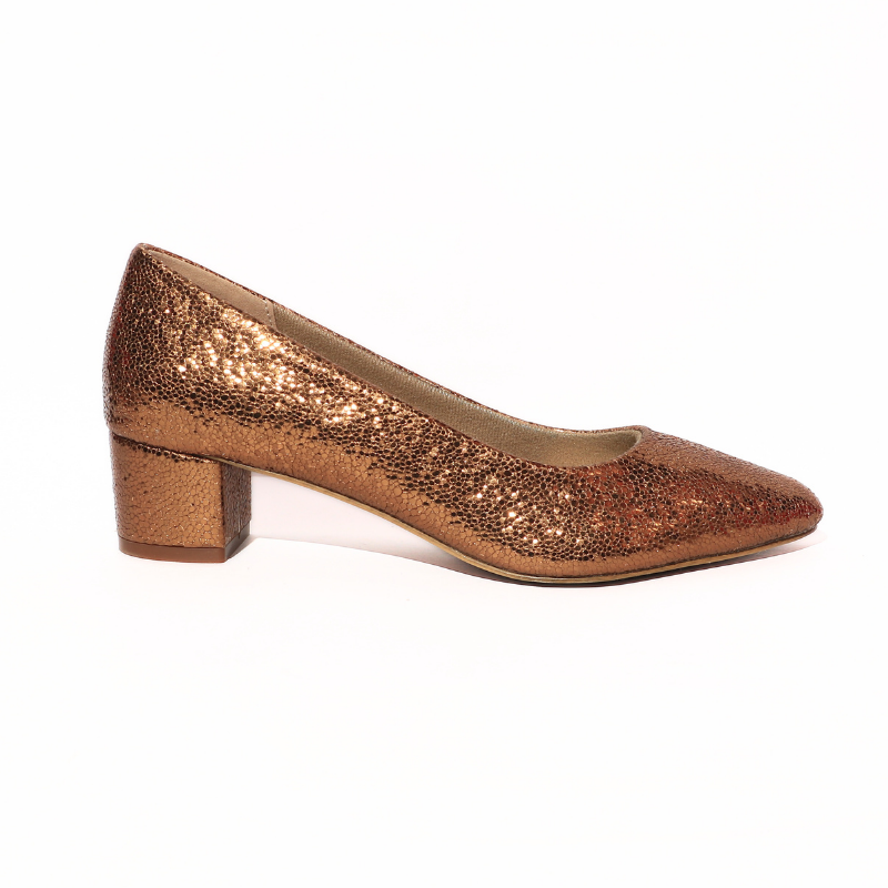 Metallic Pointed Toe Ballerina