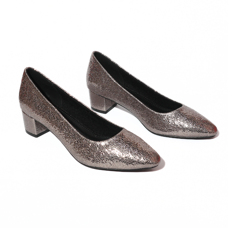 Metallic Pointed Toe Ballerina