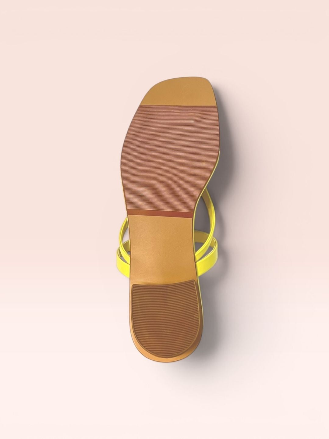 Yellow Casual Block Heel