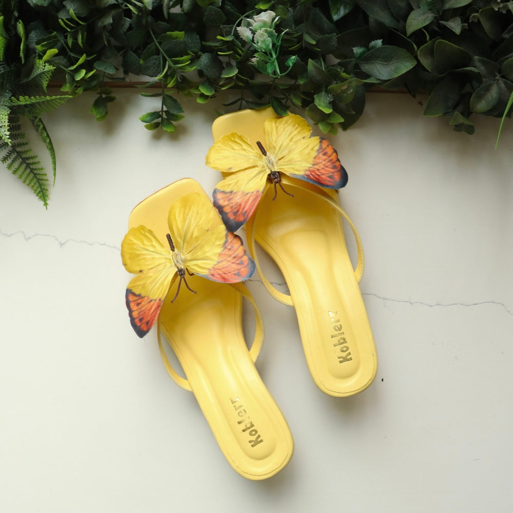 Yellow Butterfly Heels