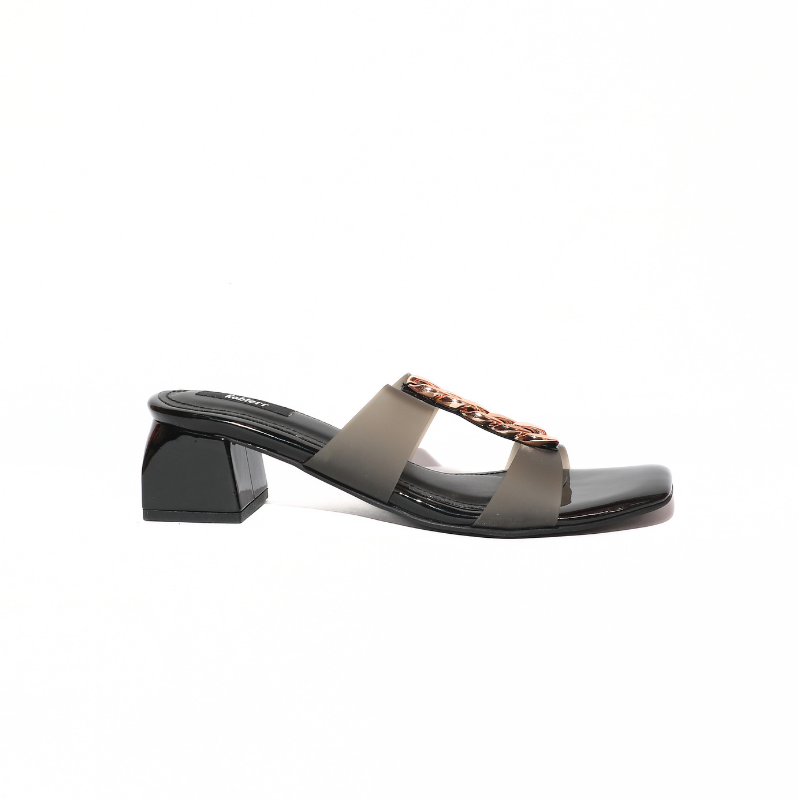 Translucent Strap Block Heels