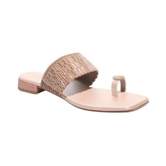 Rose Gold beaded Sandals