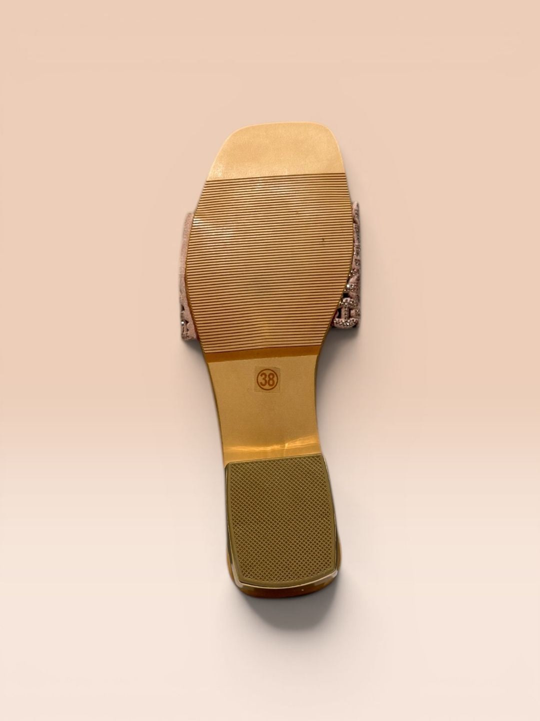 Rose Gold Low Block heel