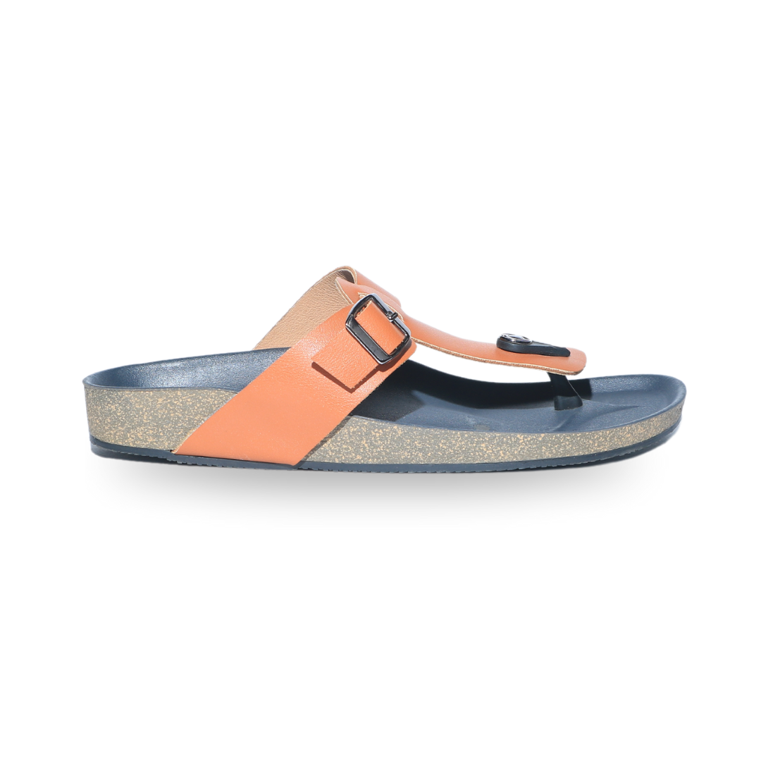 Tan T Strap Slides