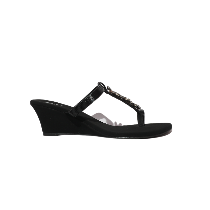 Open Toe Crystal Embellished Heel