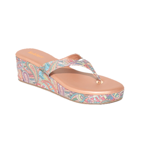 Peach Multicolor Wedges