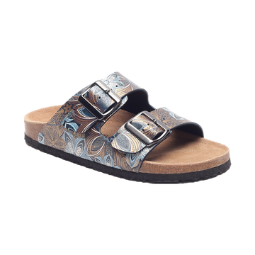 Amelia Women's Two Strap Sandals (Blue)