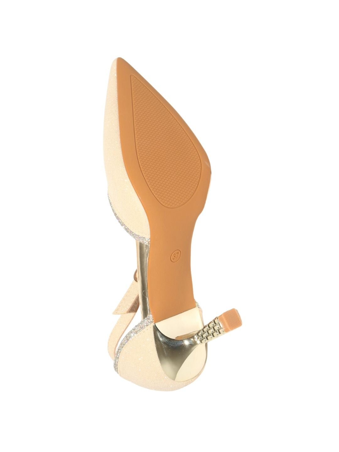 Gold Embellished Party Heels