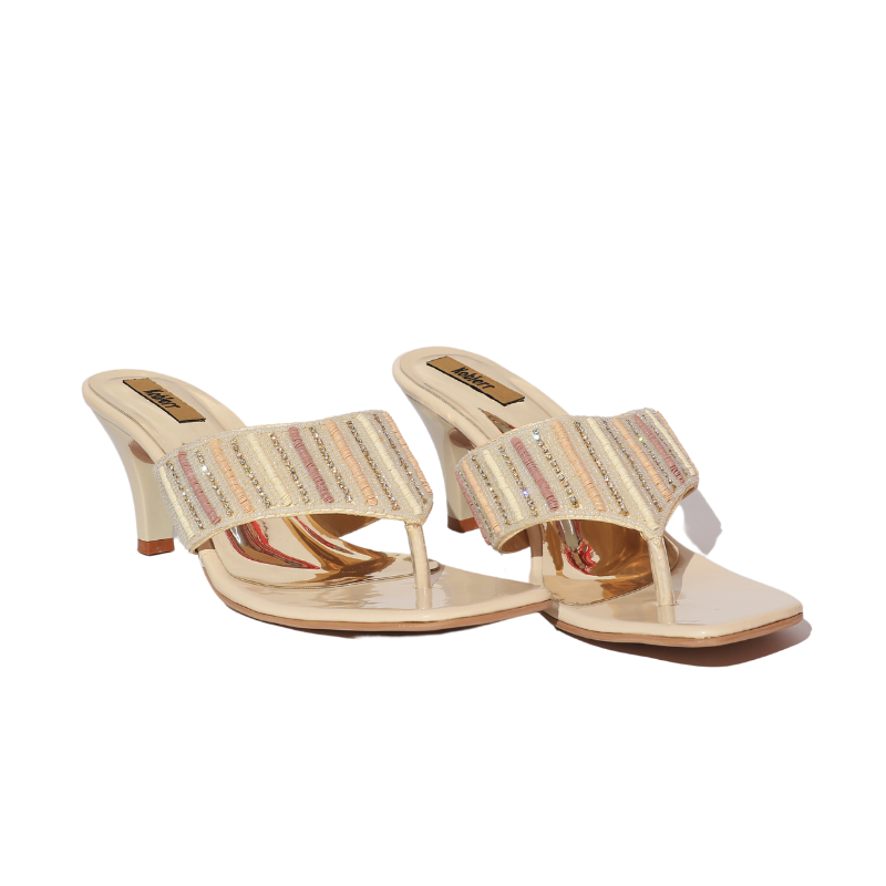 Glitter Strap with Pointed Heels
