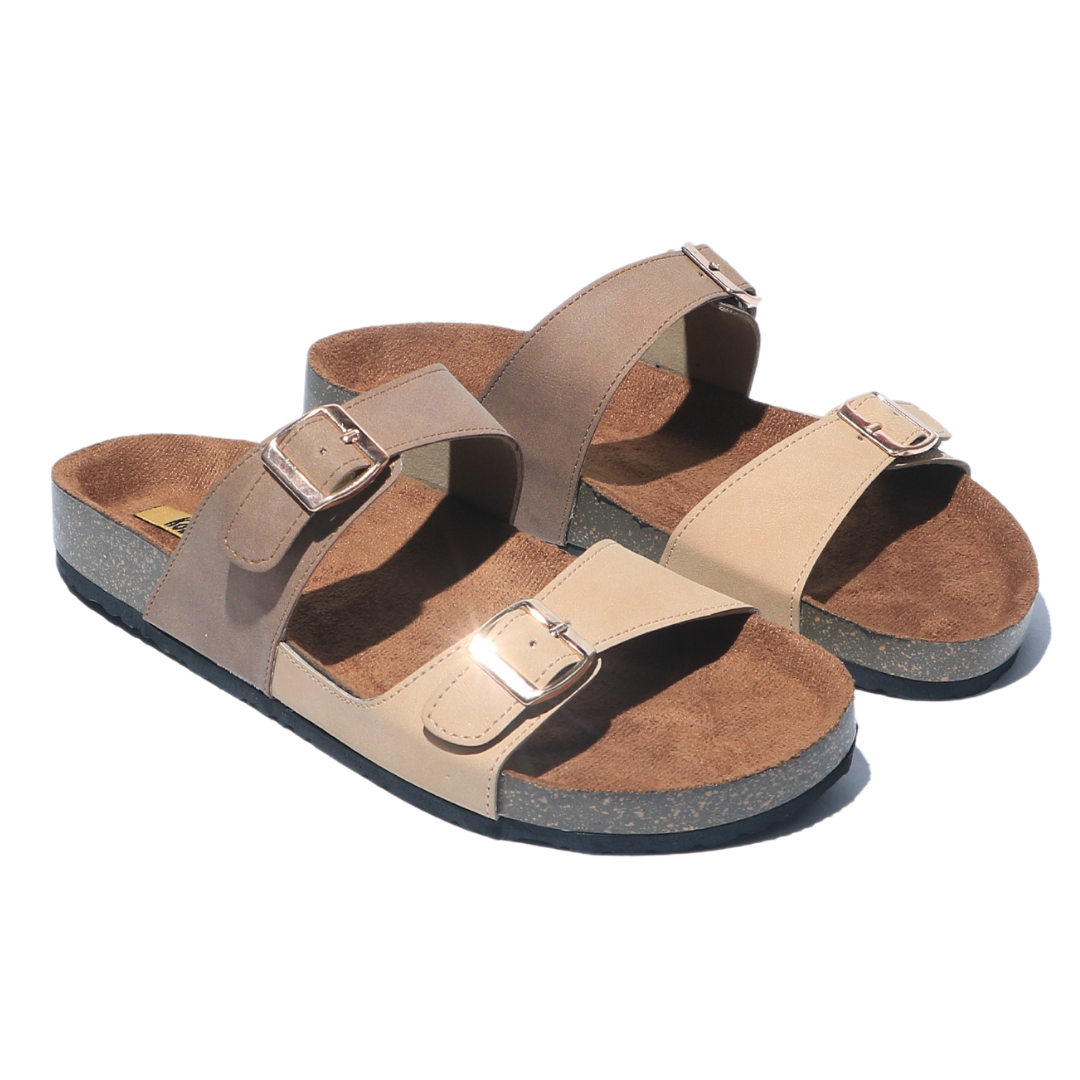Tan Dual Tone Sandals