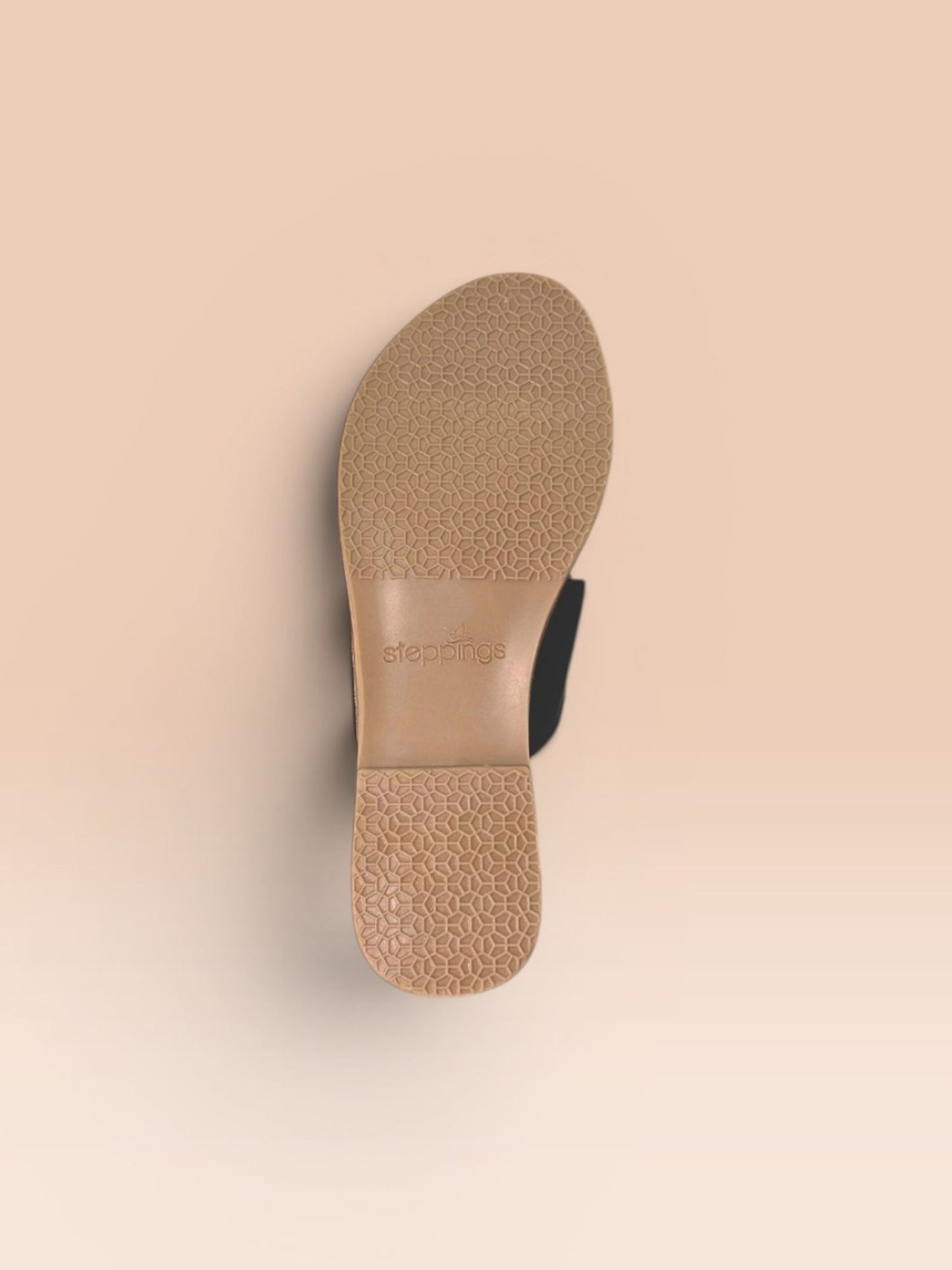 Beige Toe Loop Flats