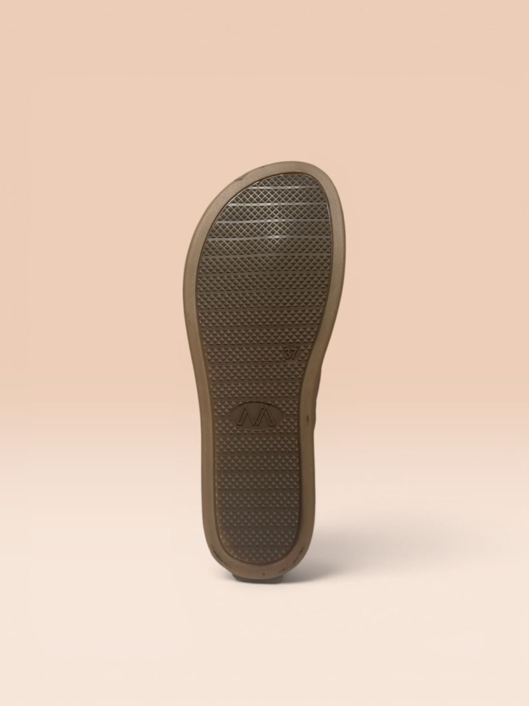 Champagne Shimmer Slip-On Sandals