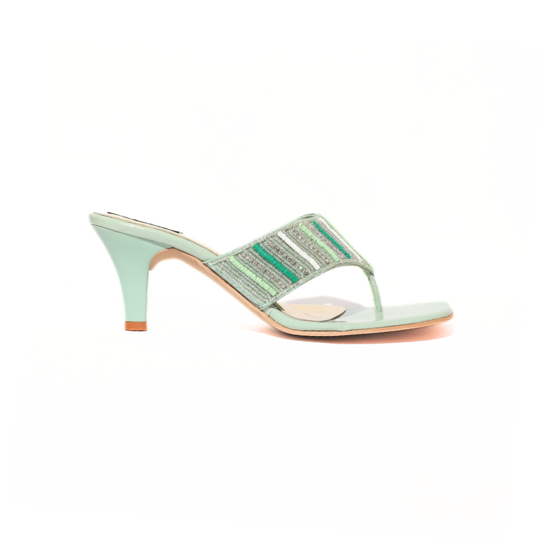 Glitter Strap with Pointed Heels