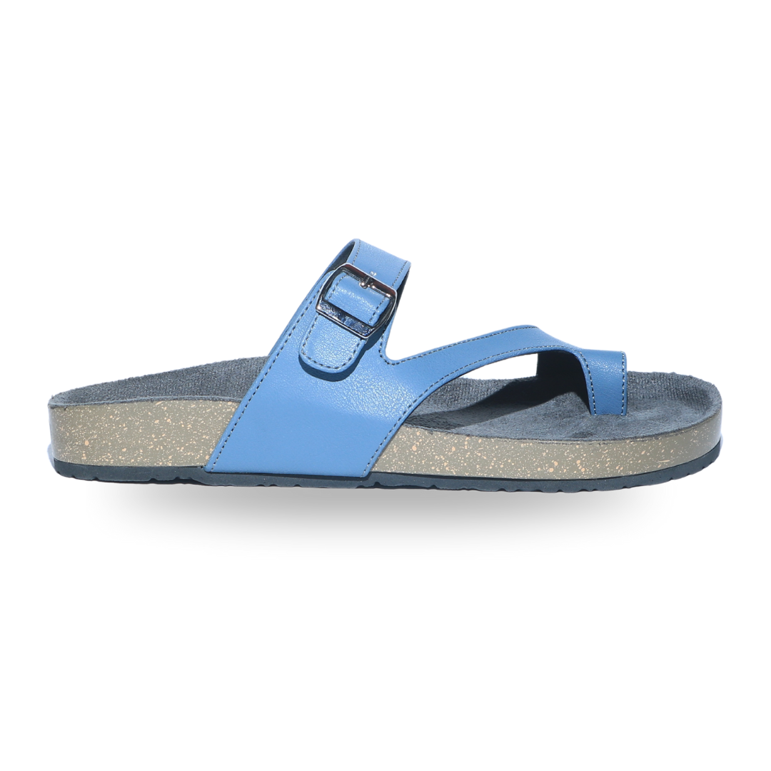 Blue Open Toe Slides