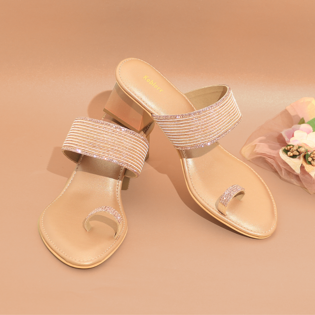 Glittery Toe-Ring Sandals