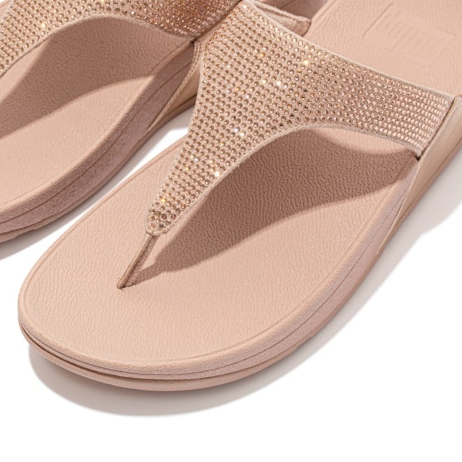 LULU Crystal Embellished Toe Post Sandals