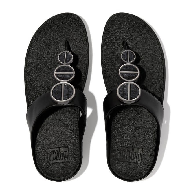 Women's Halo Metallic-Trim Toe-Post Sandals