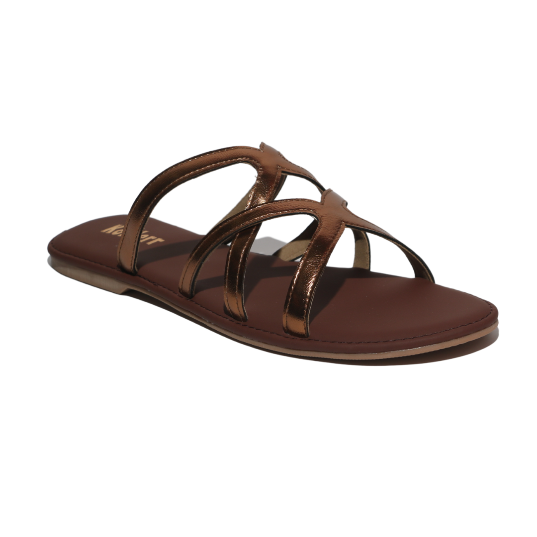 Copper cross-strap Flats