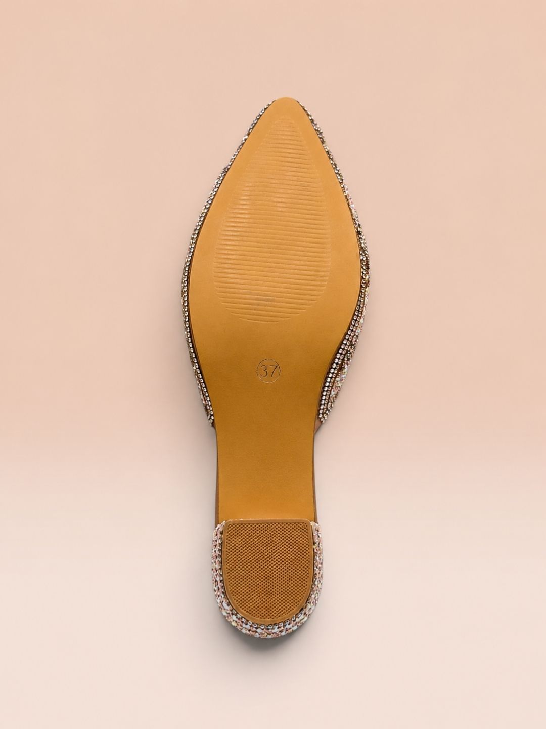 Rose Gold Pointed Block Heel