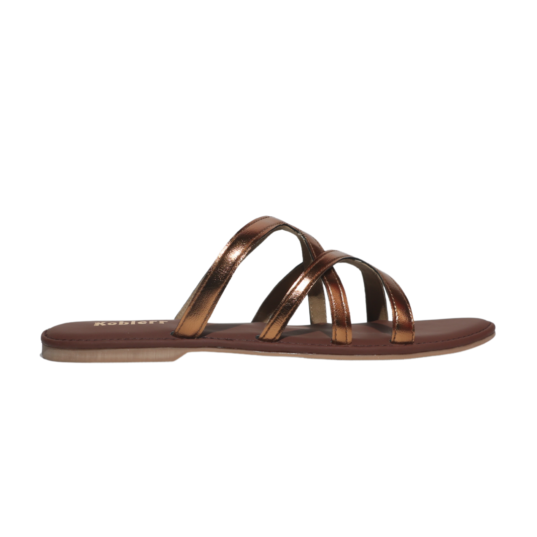 Copper cross-strap Flats