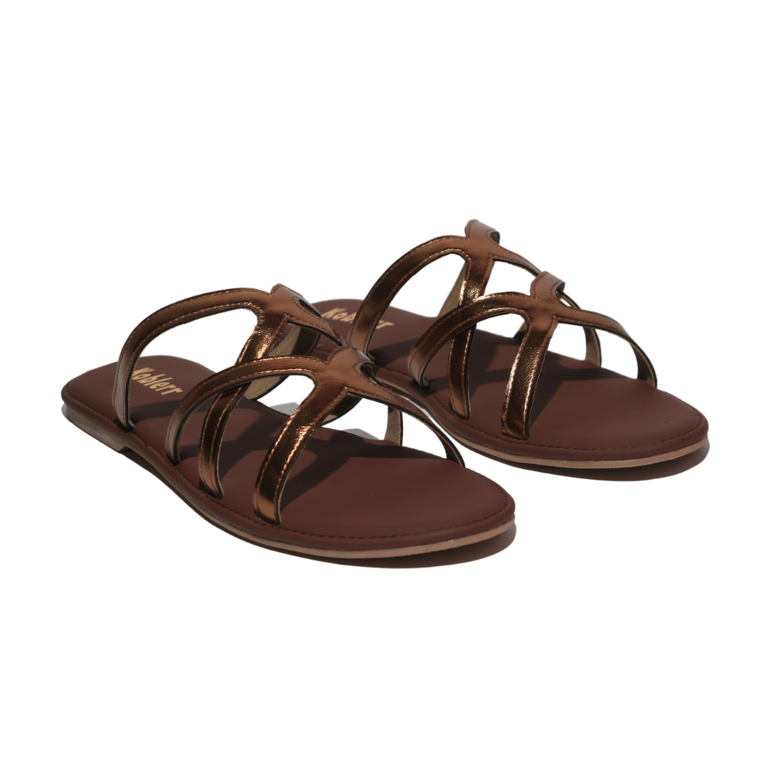Copper cross-strap Flats