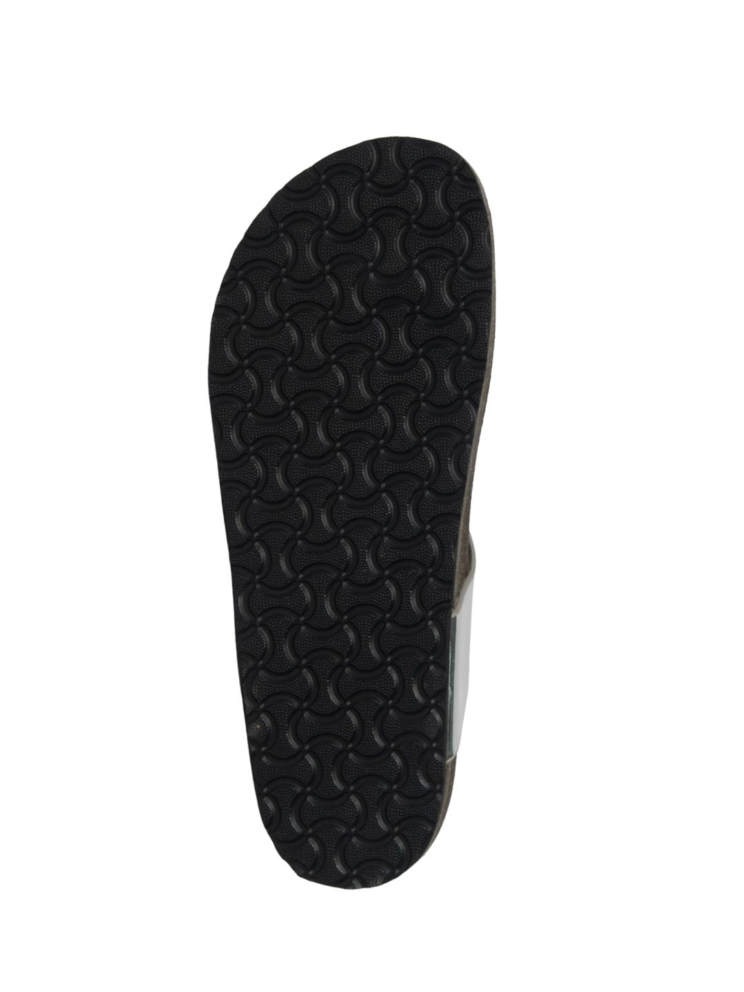 Silver T-strap Sandals