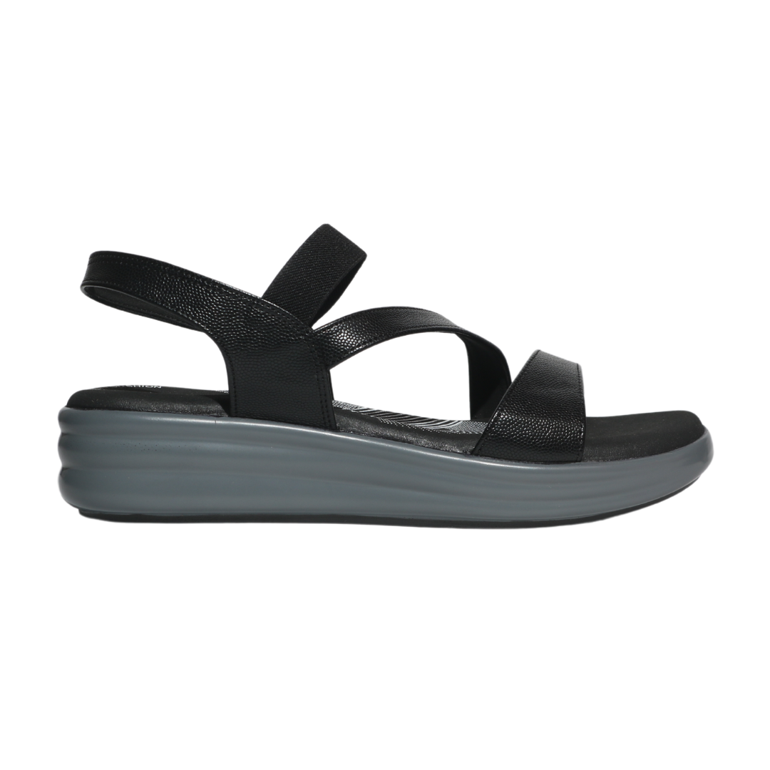 Black Wedge Sandals