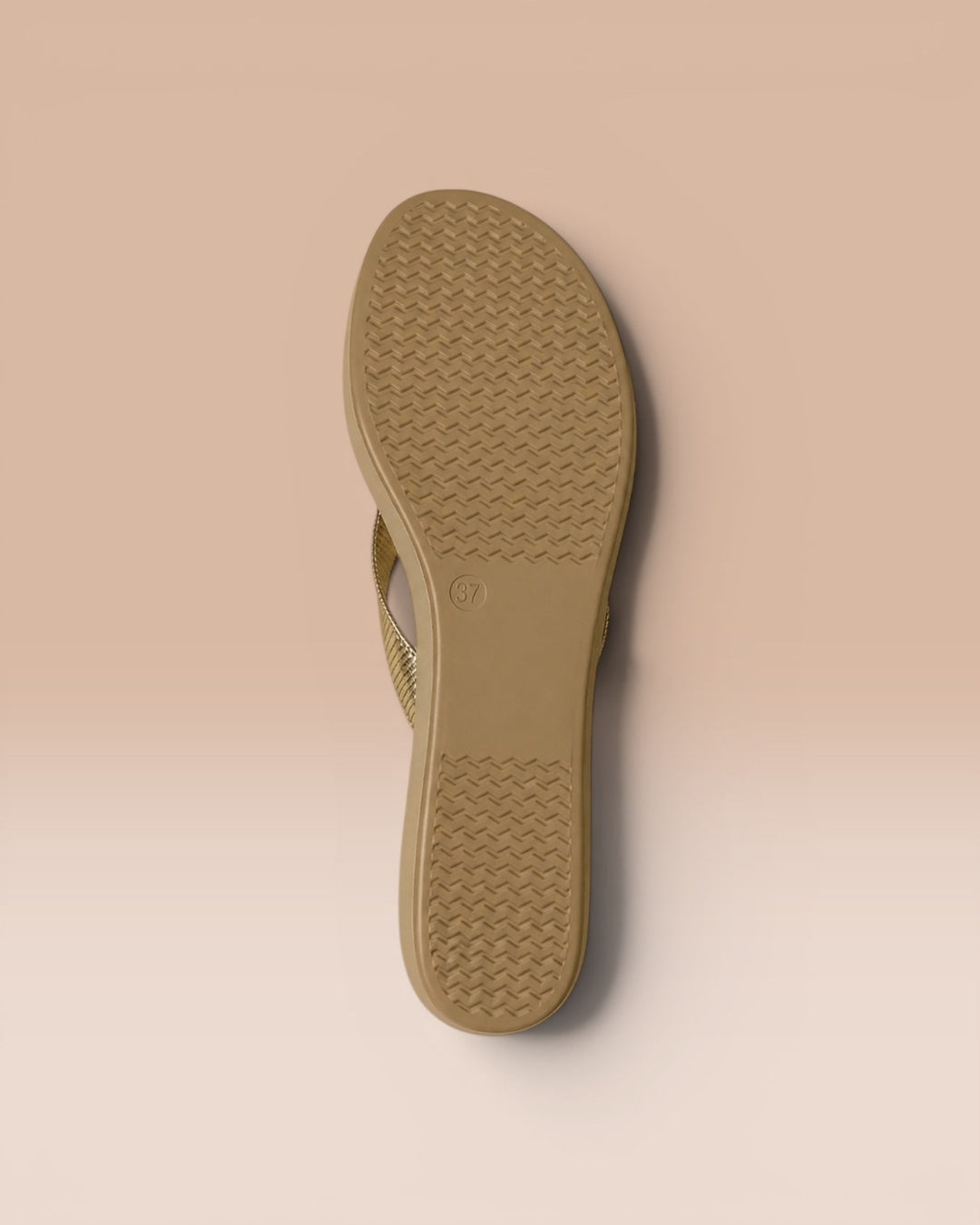 Metallic Thong Wedge Sandals