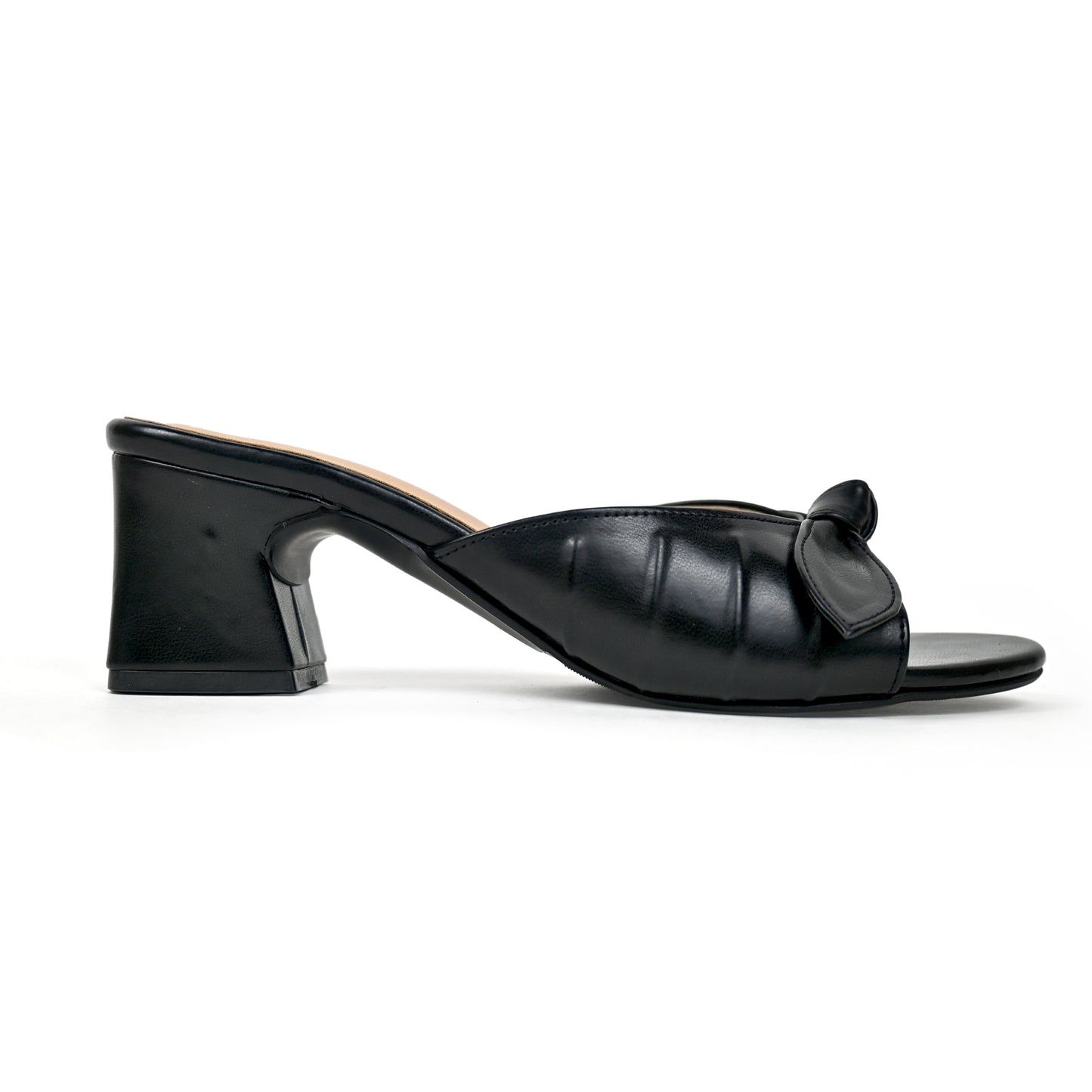 Black Block Heel with Bows