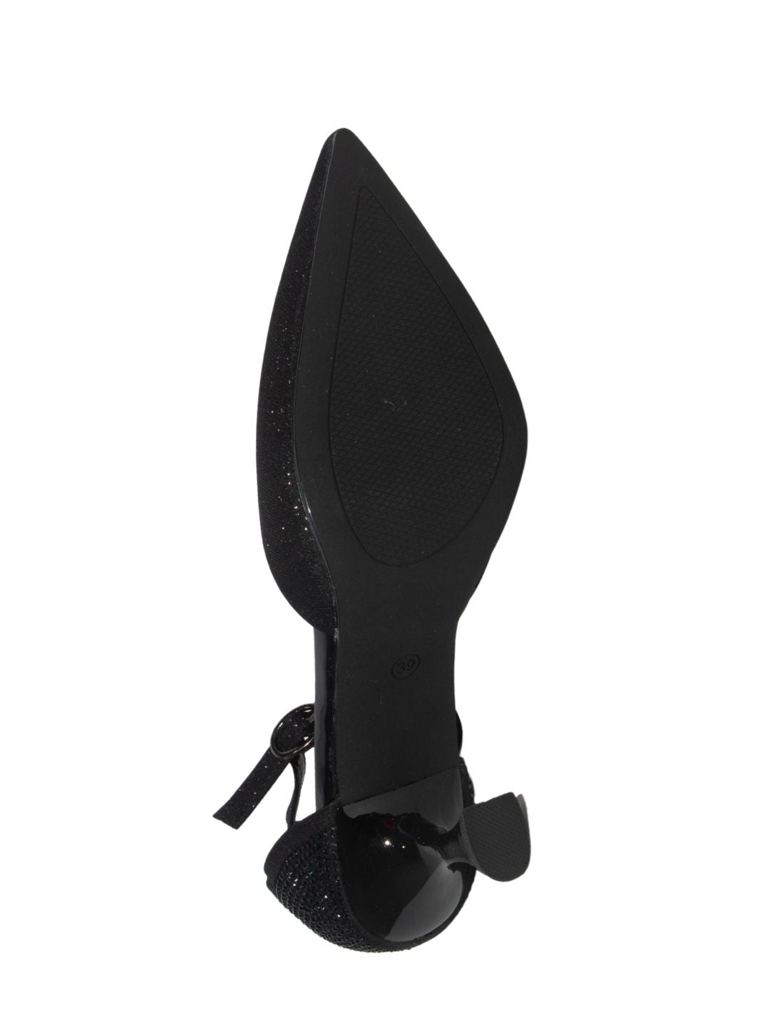 Black Bead Embellished Party Heels