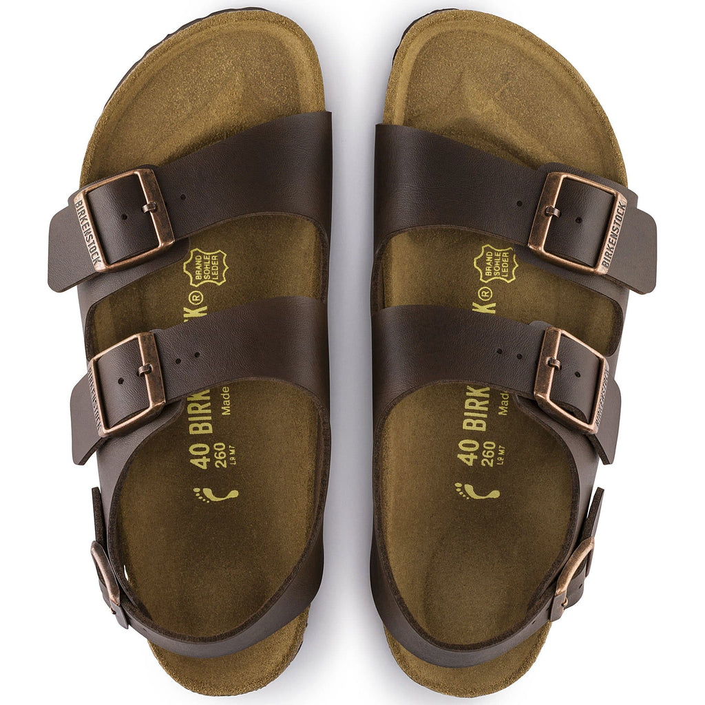 Milano Birko-Flor in D.Brown Mens Sandals