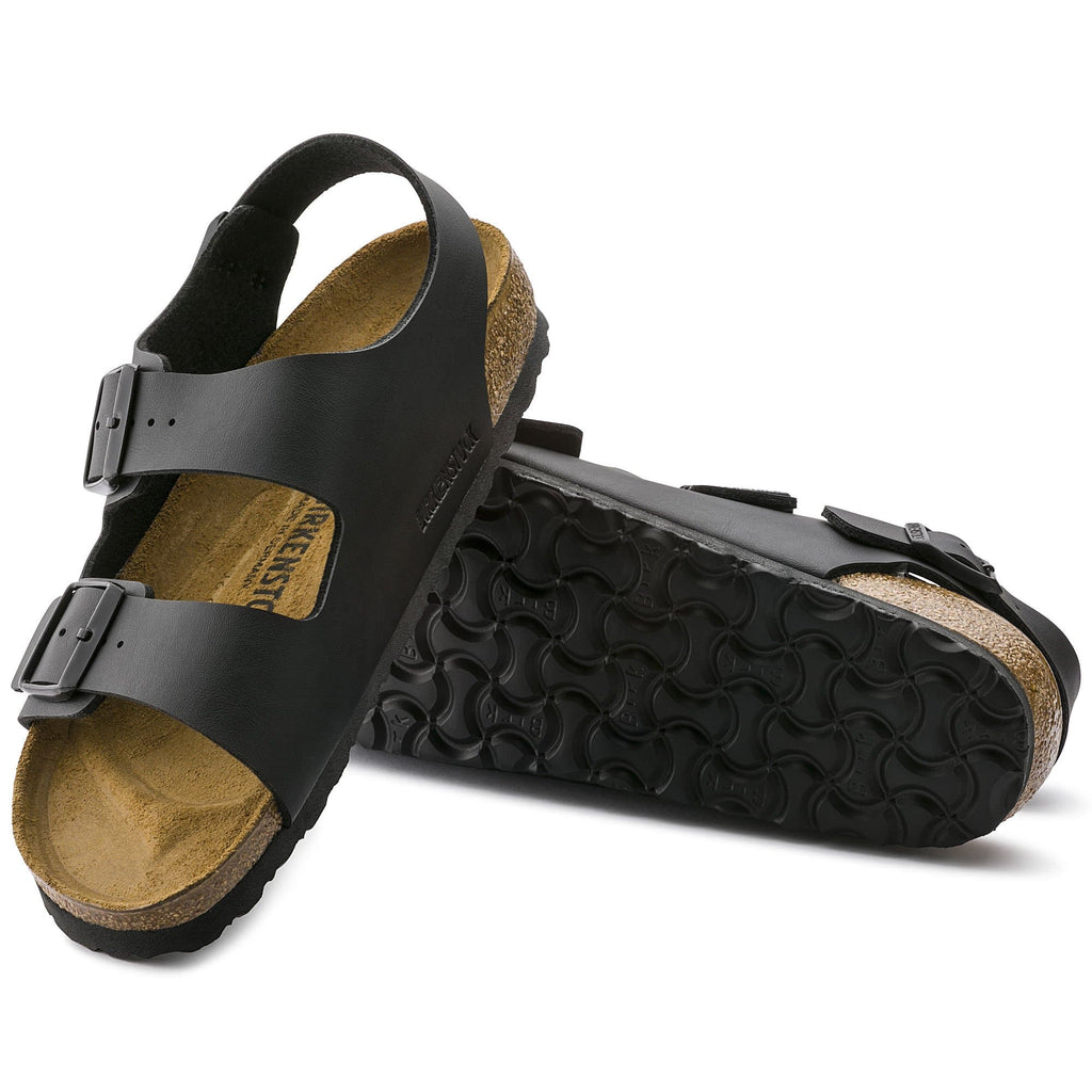 Milano Birko-Flor in Black Mens Sandals
