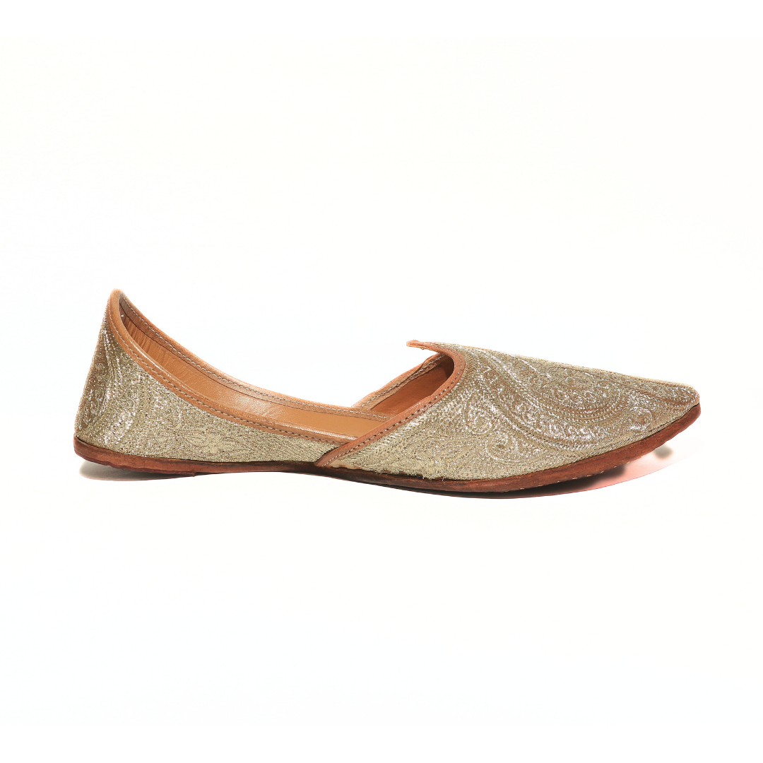 Men's Gold Ethnic Juti and Mojaris
